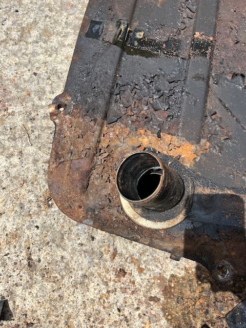 Old fuel tank filler neck
